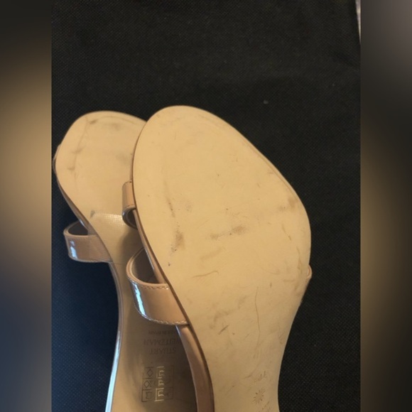 Stuart Weitzman Nudistsong Cross ankle strap Adobe‎ Heels Shoes size 11.5 new - Picture 7 of 7